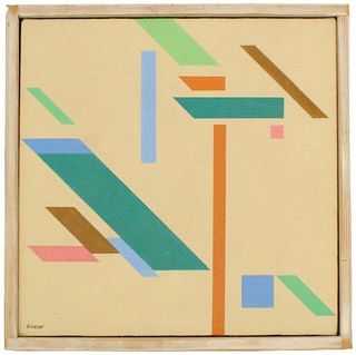 Darrell Crisp (20th C) USA, Geometric Oil/Canvas