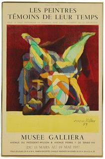 Jacques Villon 1957 Lithograph/Art Exhib. Poster