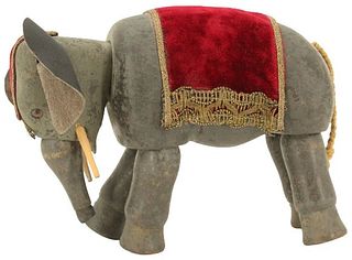 Antique Schoenhut Glass Eyed Elephant Toy