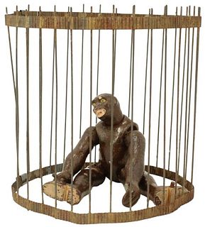 Schoenhut Gorilla with Cage