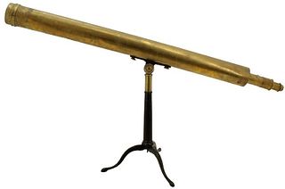 Circa 1870 Tabletop Victorian Brass Telescope