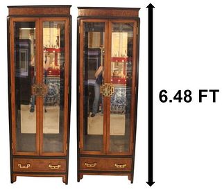 Pair of Century Furniture Chinese Glass Cabinets