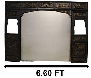 Re Purposed Antique Chinese Daybed as Headboard