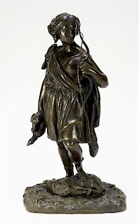 French Neoclassical Bronze Sculpture of Diana