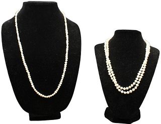 (2) Pair of Fresh Water Pearl Necklaces