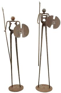 Pair of Ken Macdonald (20th c.) Metal Sculptures