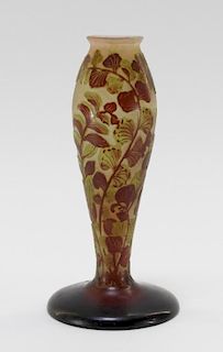 LG Emile Galle Art Nouveau Cameo Glass Vase