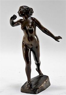 Rudolph Kaesbach Bronze Sculpture of Female Nude