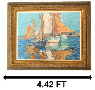 Original Linda Appleton O/C Nautical Painting