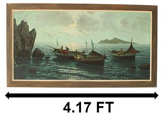 Italian Maritime Scene (c. 1964), Oil on Canvas