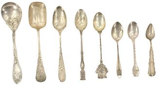 (8) Decorative Sterling Spoons 3.3 ozt