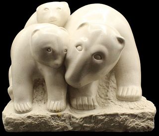 Debra Schafer ''Bear Family'' Alvestone Sculpture