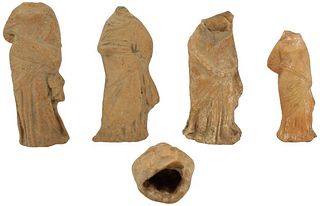 (5) 5th-3rd C. B.C. Ceramic Hellenistic Figures