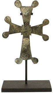 8th-11th C. A.D. Byzantine Bronze Cross on Stand