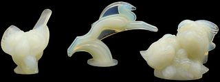 (3) Sabino Art Glass Animals