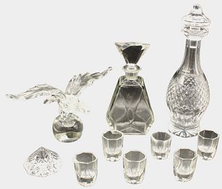 (10) Assorted Clear Glass Crystal