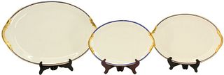 (3) Vignaud Porcelain Limoges Nesting Platters