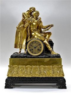 French Leroy et Fils Bronze Ormolu Mantel Clock
