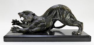 Attrib Raoh Schorr Bronze Sculpture of a Tiger
