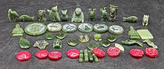 (46) Jade / Jadeite Chinese Carvings