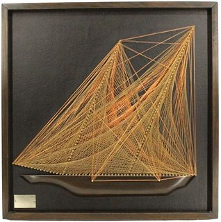John M. Barton (1921-2000)USA,Copper Wire Ship Art