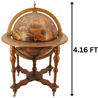 20th c. Table Globus/Globe As A Bar