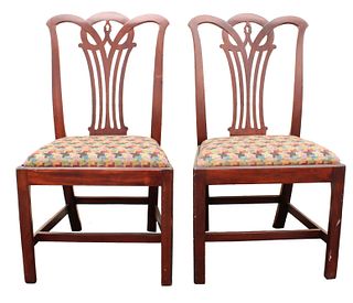 American Antique Pair  Connecticut Federal Chairs