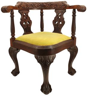 Victorian Mahogany Corner Chair