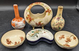 Collection (6) Porcelain Japanese Satsuma Articles