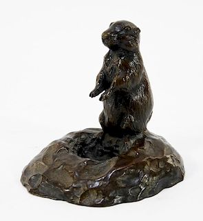 Juan Dell Bronze Sculpture of a Prairie Dog