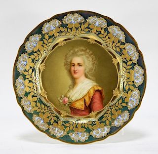Royal Vienna Porcelain French Decorated Gilt Plate