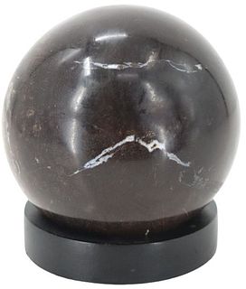 Polished Marble Sphere On Stand