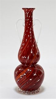 Italian Murano Art Glass Double Gourd Vase