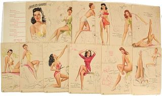 (13) K0 Knute Munson Pinup Prints from Book 1947