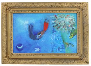 Marc Chagall Style Original Painting