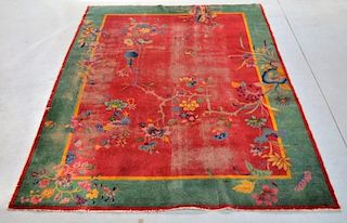 Chinese Art Deco Pictorial Room Size Carpet Rug