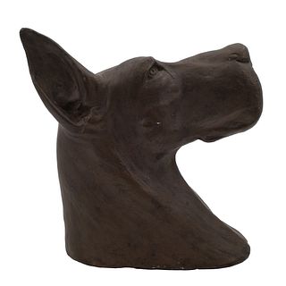 Plaster Cast Bust of a Great Dane