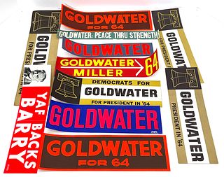 Group Of Fifty Barry Goldwater Campaign Bumper Stickers And Similar