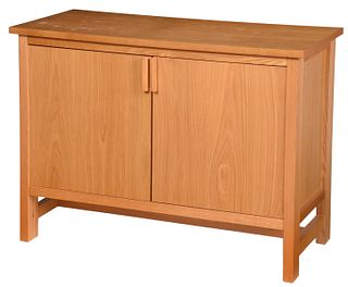 Crate and Barrel Oak and Ash Cabinet
