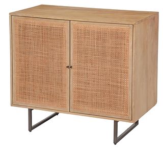 Contemporary Limed Wood Cabinet