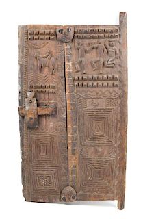 A Dogon Carved Wood Door, MALI,