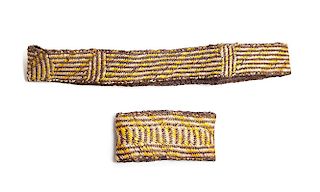 A Woven Armband and Belt, PAPUA NEW GUINEA,
