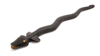 A Carved and Painted Wood Eel, SOLOMON ISLANDS, FIRST HALF OF 20TH CENTURY,