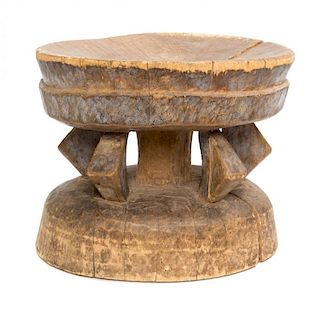 A Dogon Carved Wood Seat, MALI, MID-20TH CENTURY,