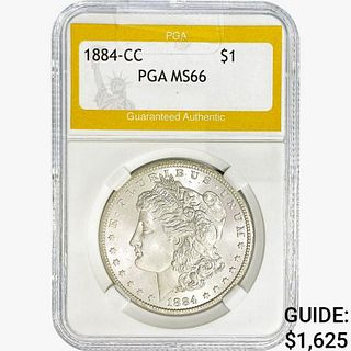 1884-CC Morgan Silver Dollar PGA MS66 