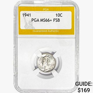 1941 Mercury Silver Dime PGA MS66+ FSB