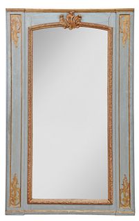 Continental Painted and Giltwood Mirror