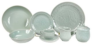 Set of Chinese Celadon Dinnerware