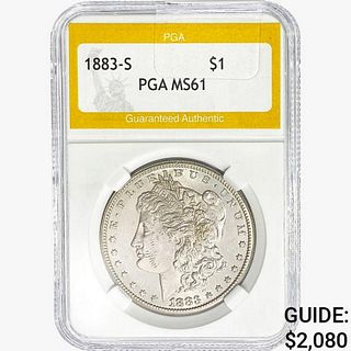 1883-S Morgan Silver Dollar PGA MS61 