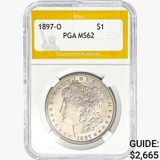 1897-O Morgan Silver Dollar PGA MS62 